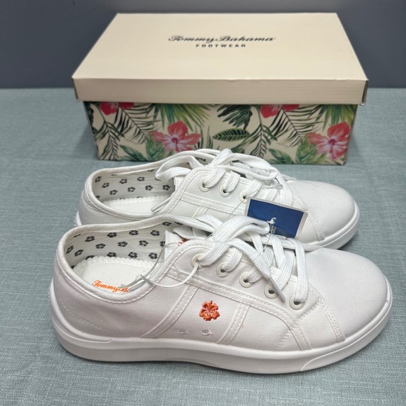 Tommy Bahama Shoes - Tommy Bahama Lorena Womens White Casual Sneakers Size 7.5 New In Box